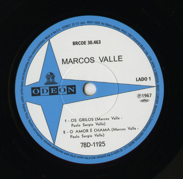 Marcos Valle – Os Grilos EP (PROT-7029) 7inch 2018 JPN｜新品7inch