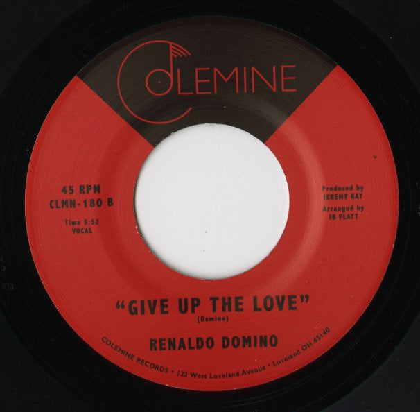 Renaldo Domino – No Laggin' and Draggin' / Give Up The Love (CLMN-180) US Colemine Records ｜新品7inch