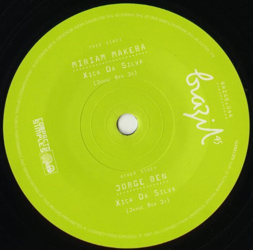 Jorge Ben / Miriam Makeba / ジョルジ・ベン　ミリアム・マケバ / Xica da Silva -7 (BRZ45 044)