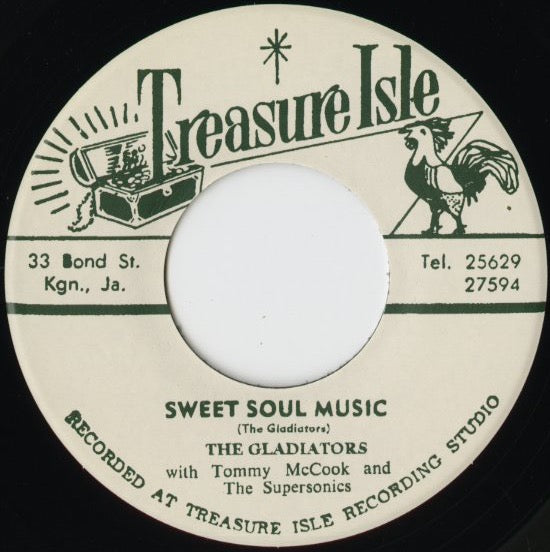 The Gladiators『Live Wire / Sweet Soul Music』JPN Treasure Isle 7inch（T029）レア・ロックステディ オフィシャル復刻 back