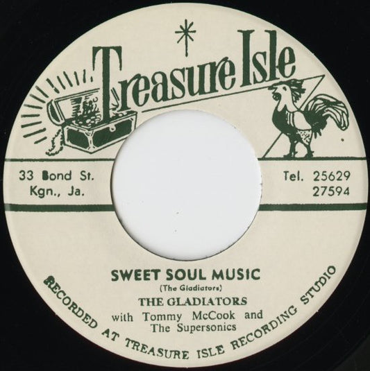 The Gladiators『Live Wire / Sweet Soul Music』JPN Treasure Isle 7inch（T029）レア・ロックステディ オフィシャル復刻 back