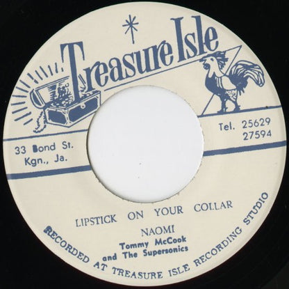 Naomi『Lipstick On Your Collar / Tribute To Ramasees』JPN Treasure Isle 7inch（T048）アーリー・レゲエ期 女性ヴォーカル名曲