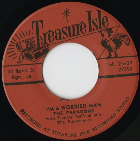 The Paragons『I'm Worried Man / Soul Style』JPN Treasure Isle 7inch（T050）ロックステディ名曲 未発表インスト収録