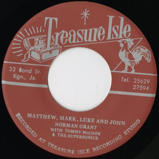 Norman Grant『Matthew Mark Luke & John / Sweet Lorna』JPN Treasure Isle 7inch（T002）ロックステディ秘宝 正規復刻