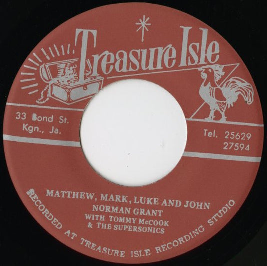 Norman Grant『Matthew Mark Luke & John / Sweet Lorna』JPN Treasure Isle 7inch（T002）ロックステディ秘宝 正規復刻
