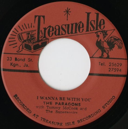 The Paragons『I Wanna Be With You / Sweet And Gentle』JPN Treasure Isle 7inch（T022）未発表ロックステディ 名コーラス・グループ