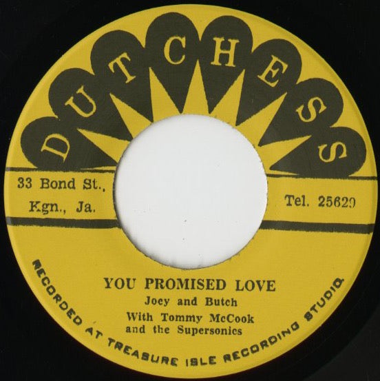 Joey and Butch『You Promised Love / Oh What A Smile Can Do』JPN Treasure Isle 7inch（T033）オルタネイト・テイク収録 ロックステディ名曲
