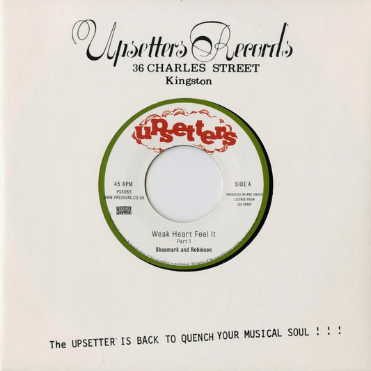 Shaumark and Robinson『Weak Heart / Feel It』UK Pressure Sounds 7inch（PSS083）ブラック・アーク録音 ジャマイカン・ソウル名曲