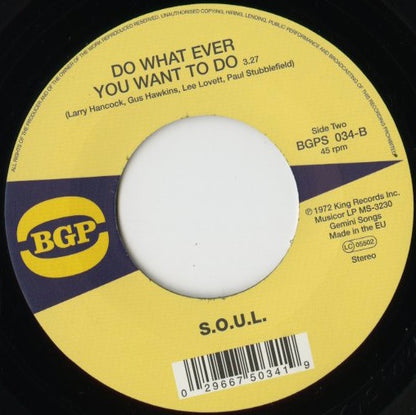 S.O.U.L. / Burning Spear / Do What Ever You Want To Do -7 (BGPS 034)