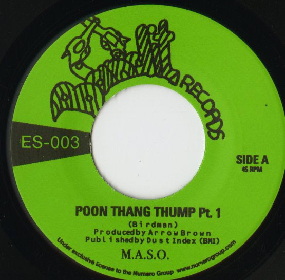 M.A.S.O.『Poon Thang Thump (Part 1 & 2)』US Numero Group 7inch（ES003）シカゴ・ファンク／ニュー・ソウル名作