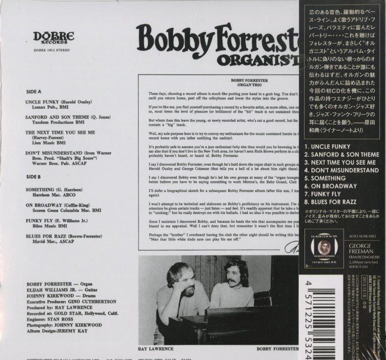 Bobby Forrester / ボビー・フォレスター / Organist -CD (SHOUT-244)
