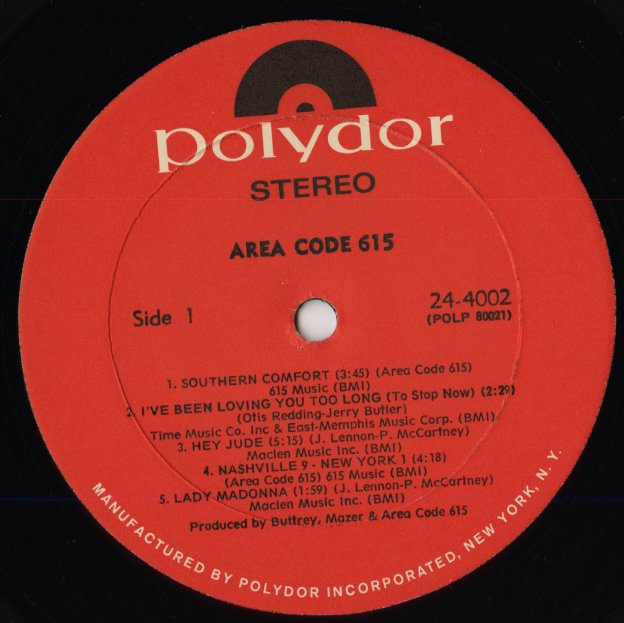 Area Code 615 / Area Code 615 (1969) (24-4002)