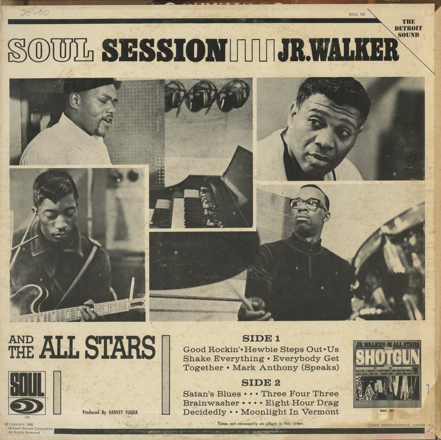 Jr. Walker & The All Stars / ジュニア・ウォーカー＆オールスターズ / Soul Session (SOUL 702)