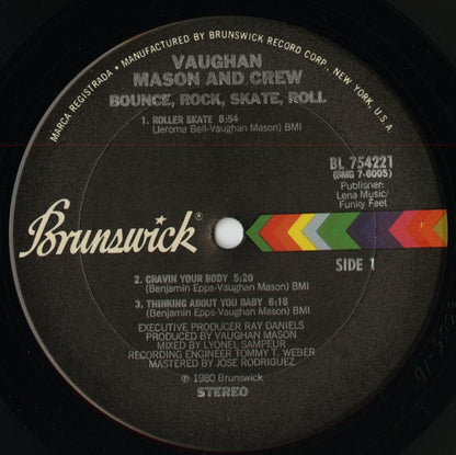 Vaughan Mason And Crew / ヴォーン・メイソン・アンド・クルー / Bounce , Rock , Skate , Roll (BL 754221)
