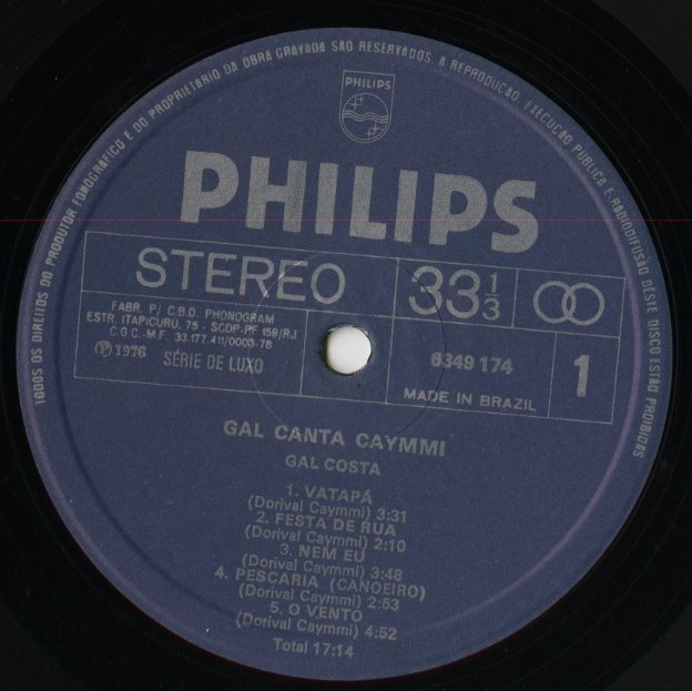 Gal Costa / ガル・コスタ / Gal Canta Caymmi (6349 174)