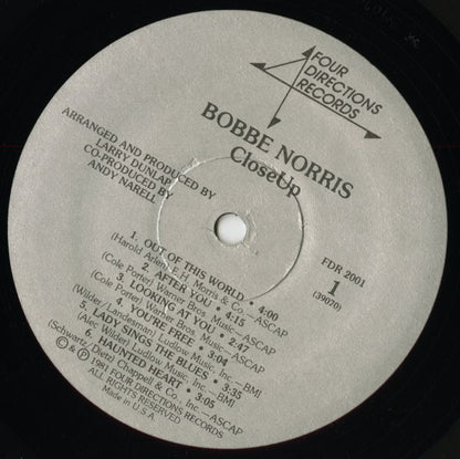 Bobbe Norris / ボビー・ノリス / Close Up (FDR-2001)