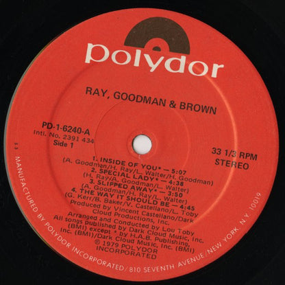 Ray, Goodman & Brown / レイ、グッドマン&ブラウン(1979)(PD-1-6240)