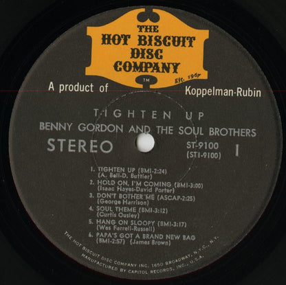 Benny Gordon and The Soul Brothers / ベニー・ゴードン＆ソウル・ブラザーズ / Tighten Up (ST9100)