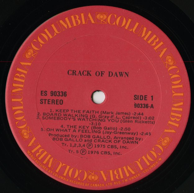 Crack Of Dawn / クラック・オブ・ドーン / Crack Of Dawn (ES 90336)