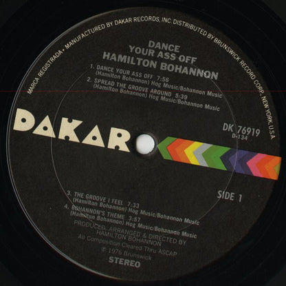 Bohannon / ボハノン / Dance Your Ass Off (DK 76919)
