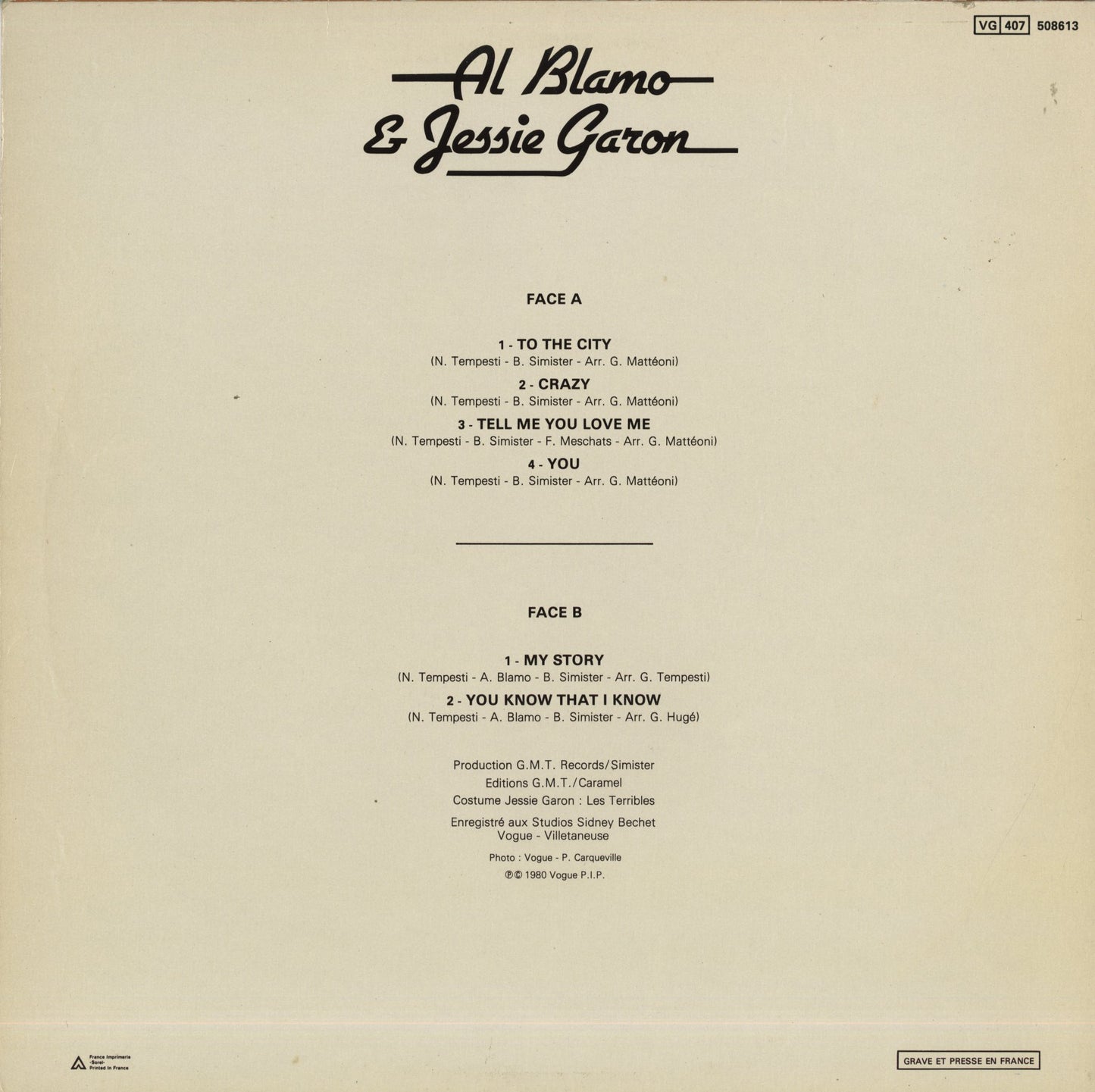 Al Blamo & Jessie Garon / Al Blamo & Jessie Garon (508613)