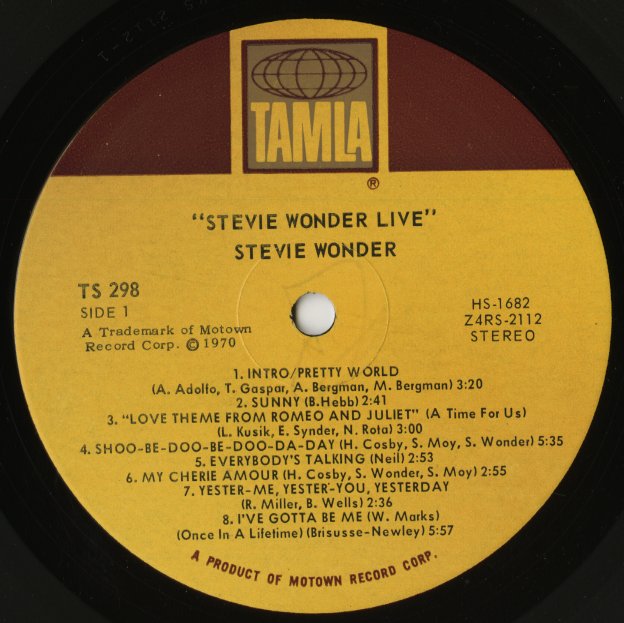 Stevie Wonder / スティーヴィ・ワンダー / Live (TS 298)
