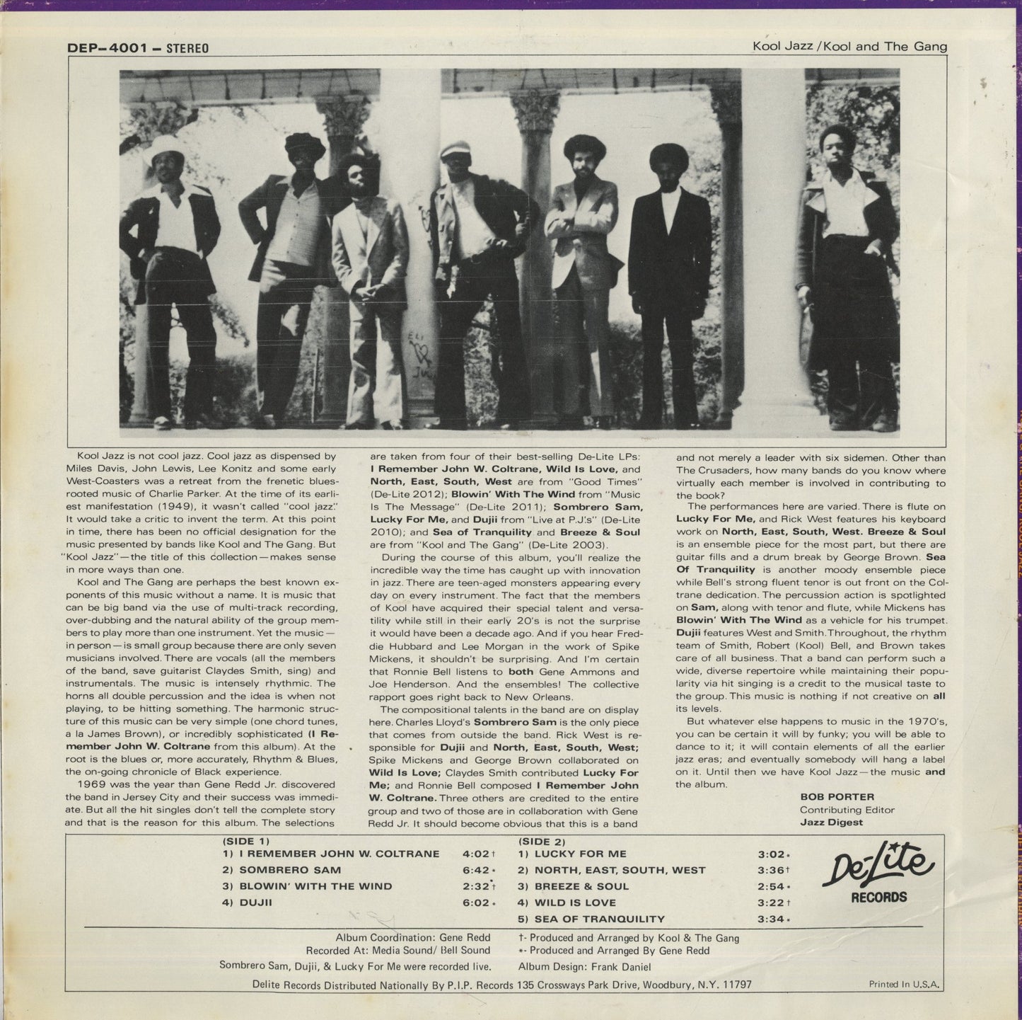 Kool & The Gang / クール・アンド・ザ・ギャング / Kool Jazz (DEP 4001)