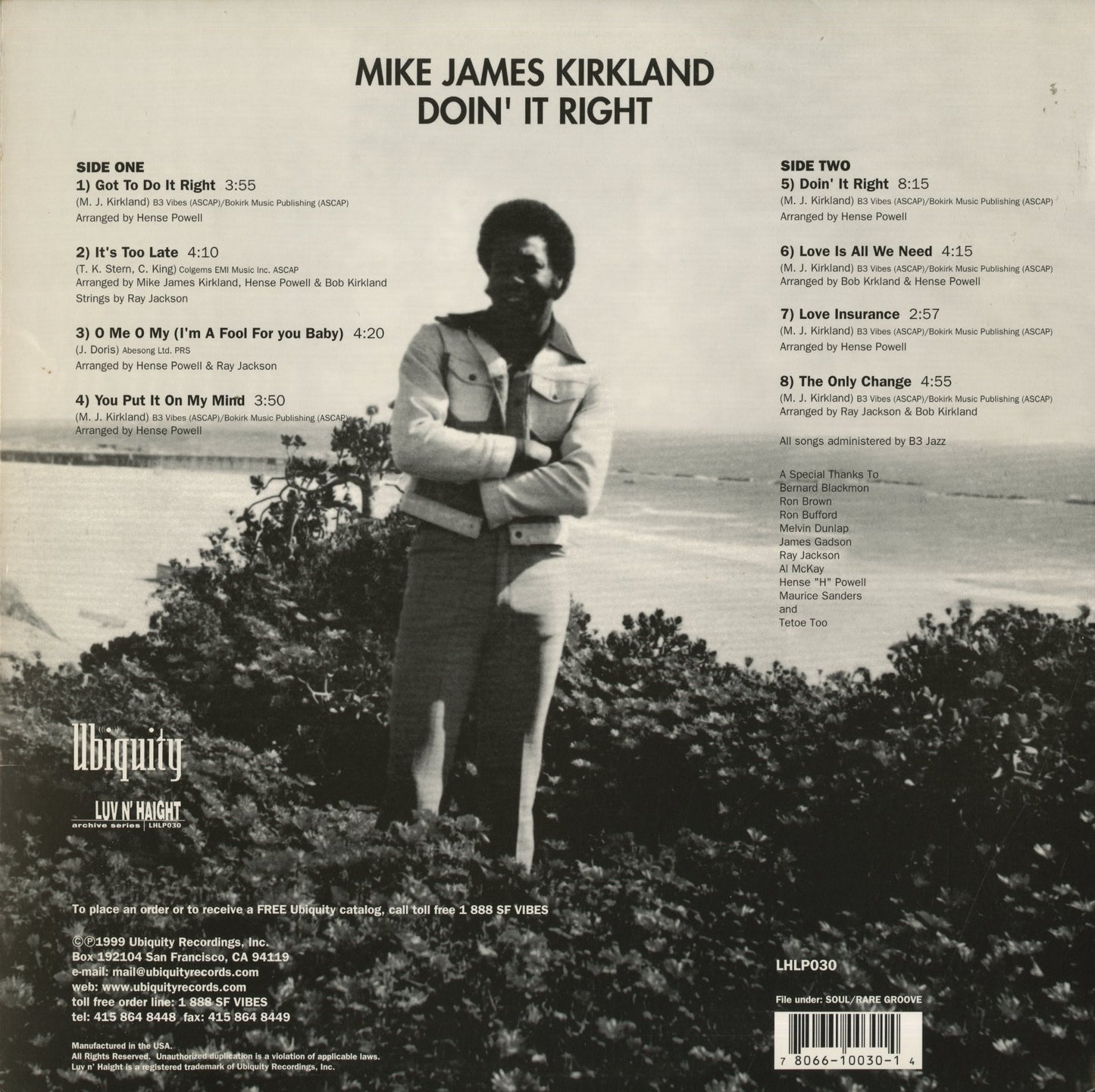 Mike James Kirkland / マイク・ジェームス・カークランド / Doin' It Right (LHLP030)