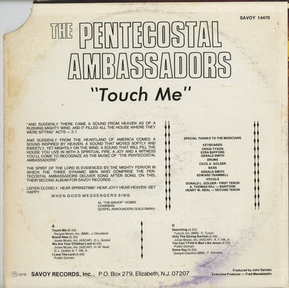 The Pentecostal Ambassadors / ペンテコスタル・アンバサダーズ / Touch Me (14470)