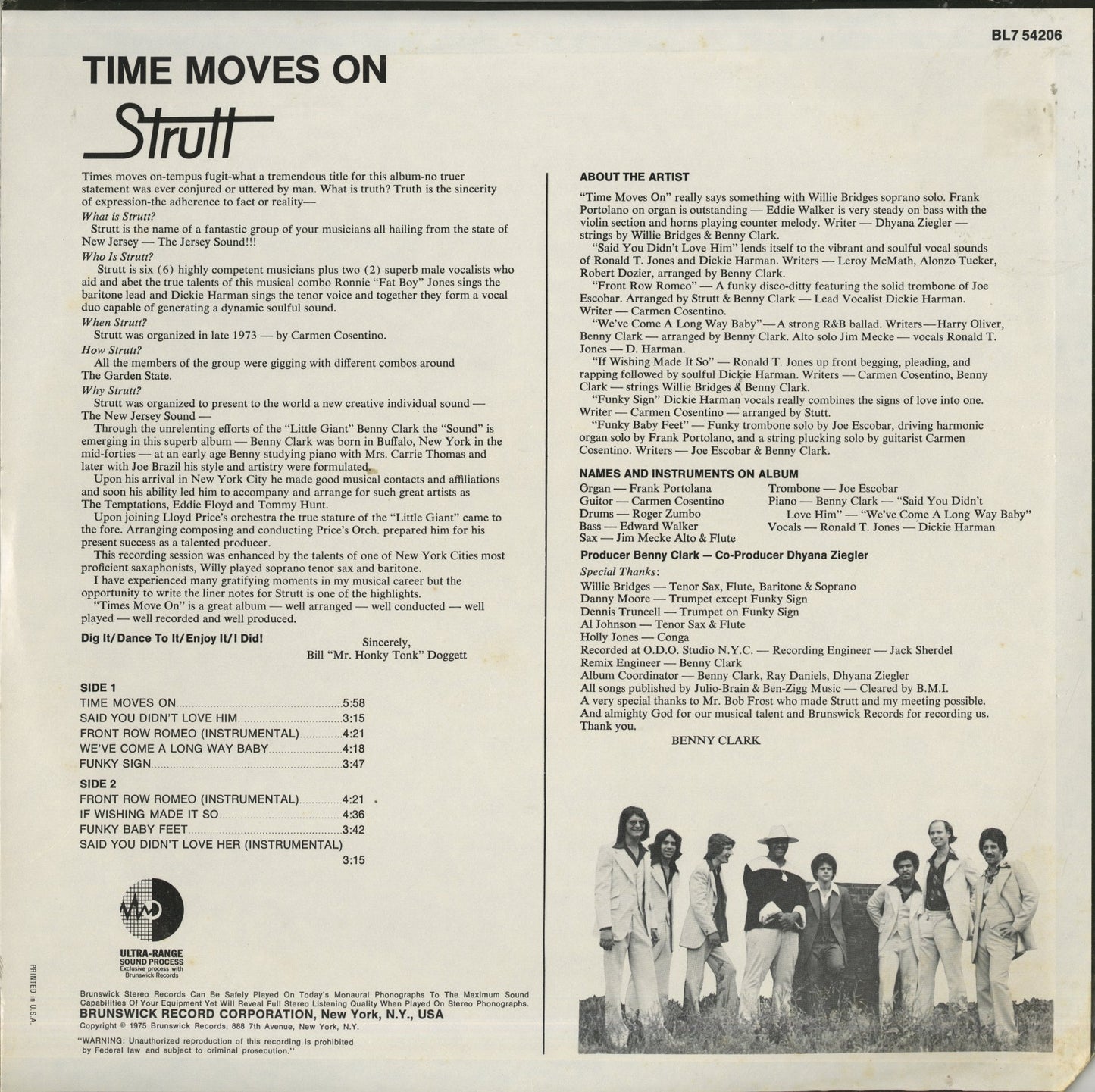 Strutt / ストラット / Time Moves On (BL7 54206)