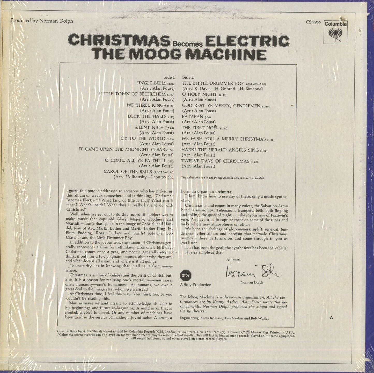 The Moog Machine / ムーグ・マシーン / Christmas Becomes Electric (CS 9959)