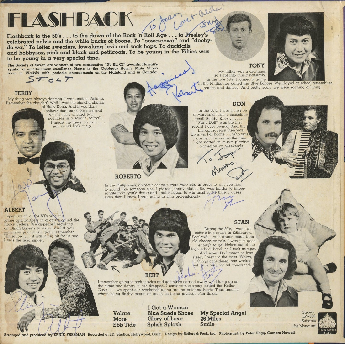 Society Of Seven / ソサエティー・オブ・セヴェン / Flashback (LP-7008)