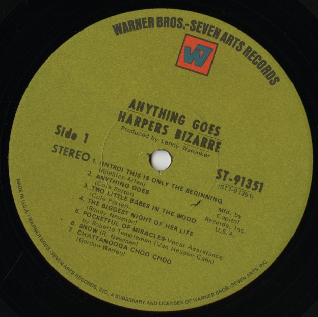 Harpers Bizarre / ハーパース・ビザール / Anything Goes (ST91351)