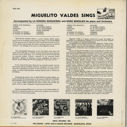 Miguelito Valdes / ミゲリート・ヴァルデス / Sings (PLP-120)