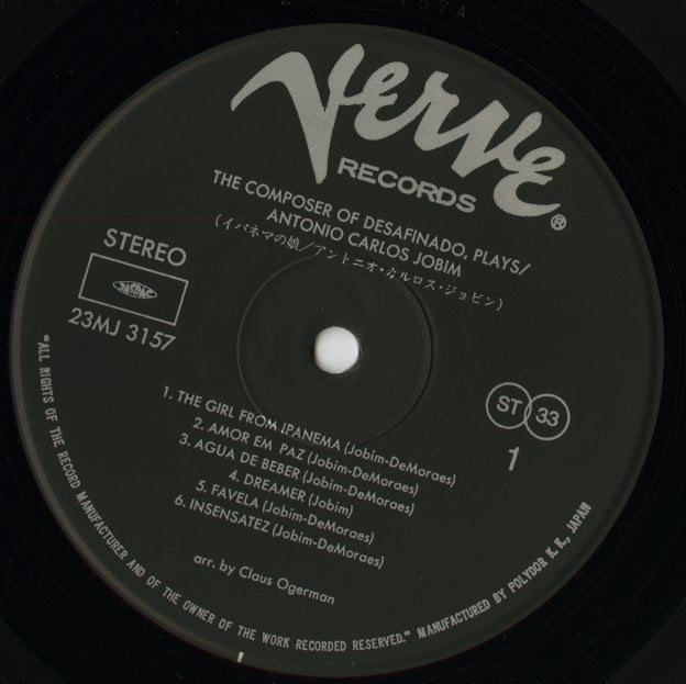 Antonio Carlos Jobim / アントニオ・カルロス・ジョビン / The Composer Of Desafinado, Plays (23MJ 3157)