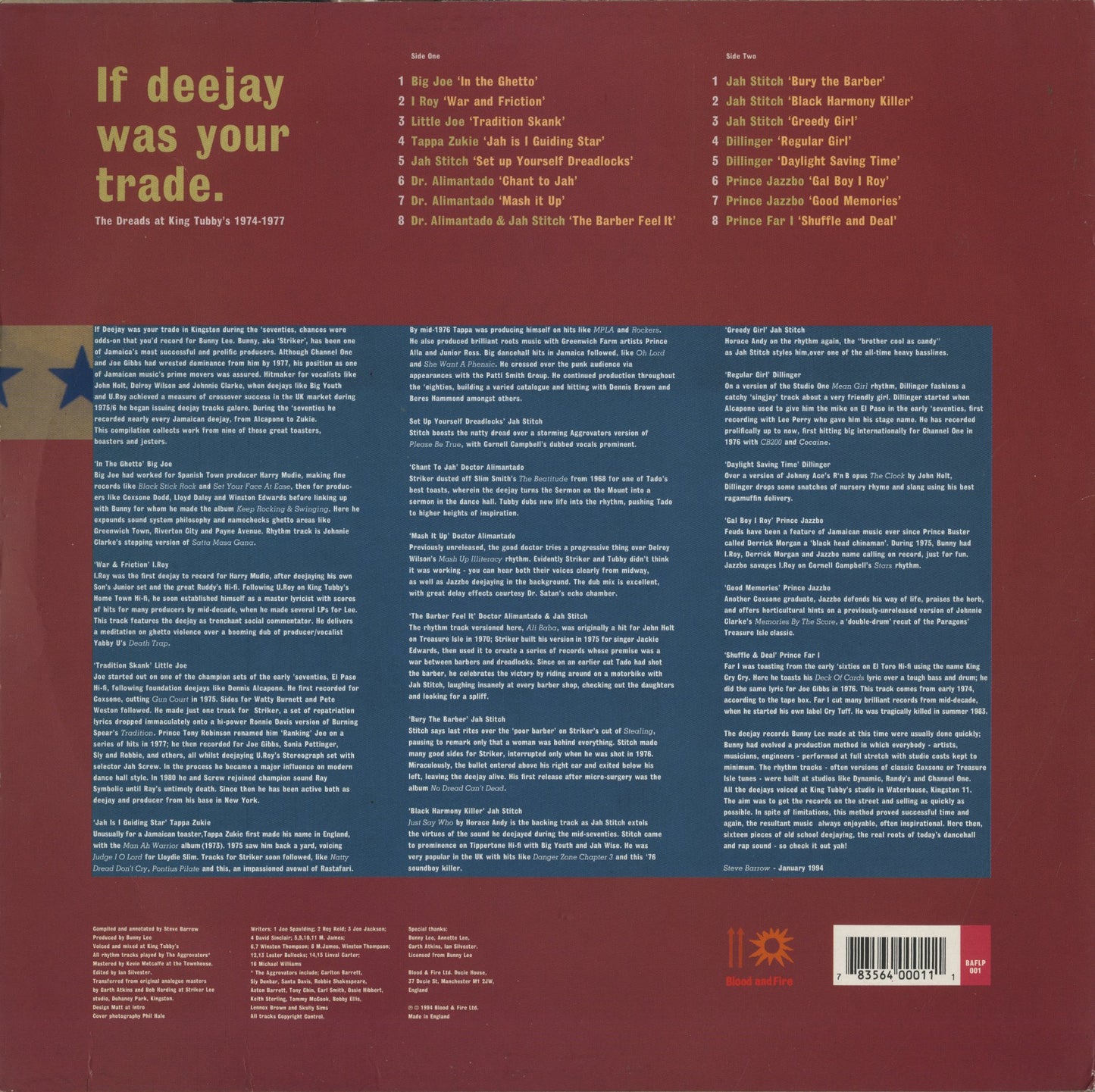 V.A./ If Deejay Was Your Trade / The Dreads At King Tubby's 1974-1977 (BFLP 001)