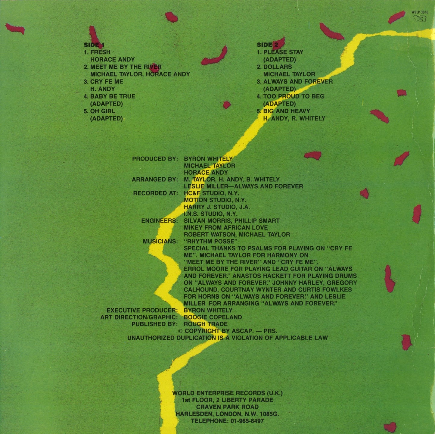 Horace Andy / ホレス・アンディ / Fresh (WELP 3040)