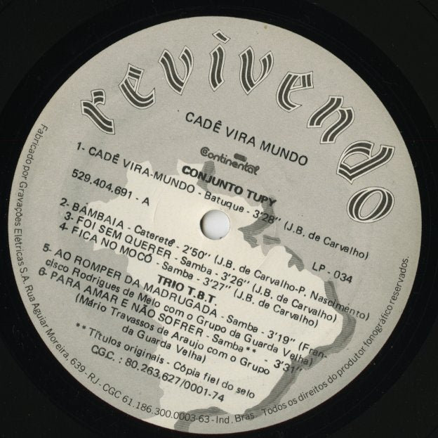 Conjunto Tupy / Trio T.B.T. / Bando Da Lua / Cade Vira-Mundo (LB-034)