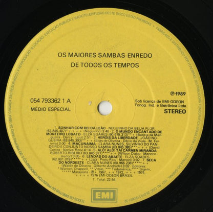 V.A./ Os Maiores Sambas-Enredo De Todos Os Tempos / Elza Soares, Clara Nunes etc (054 793362 1)