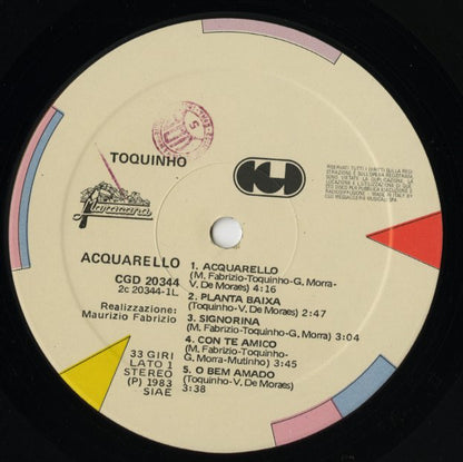 Toquinho / トッキーニョ / Acquarello (CGD 20344)