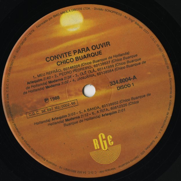 Chico Buarque / シコ・ブアルキ / Contive Para Ouvir (334.6004)