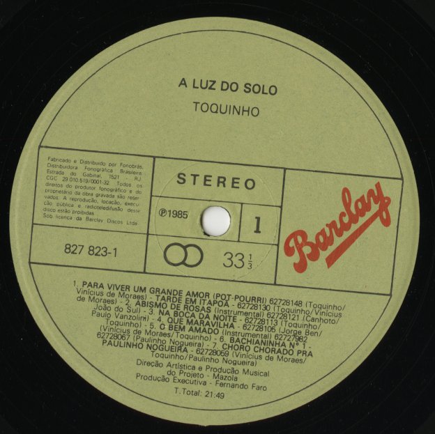 Toquinho / トッキーニョ / A Luz Do Solo (8278231)