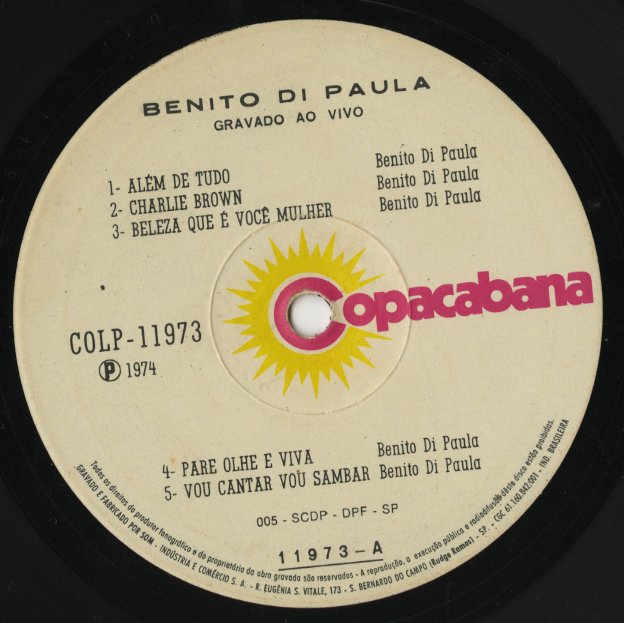 Benito Di Paula / ベニート・ヂ・パウラ / Gravado Ao Vivo (COLP 11973)