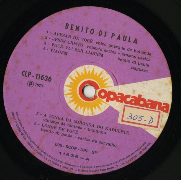 Benito Di Paula / ベニート・ヂ・ポウラ / Benito Di Paula (CLP11.636)