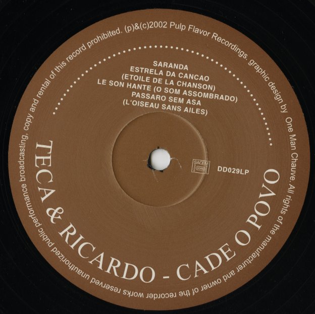 Teca & Ricardo / テカ・アンド・リカルド / Cade O Povo (DD029LP)