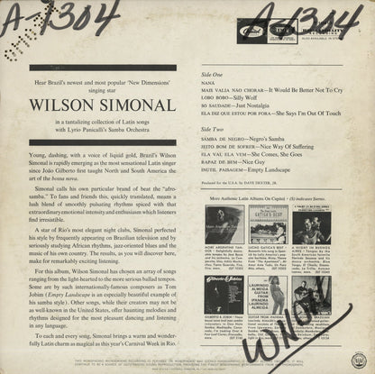 Wilson Simonal / ウィルソン・シモナル / Wison SImonal (T 10413)