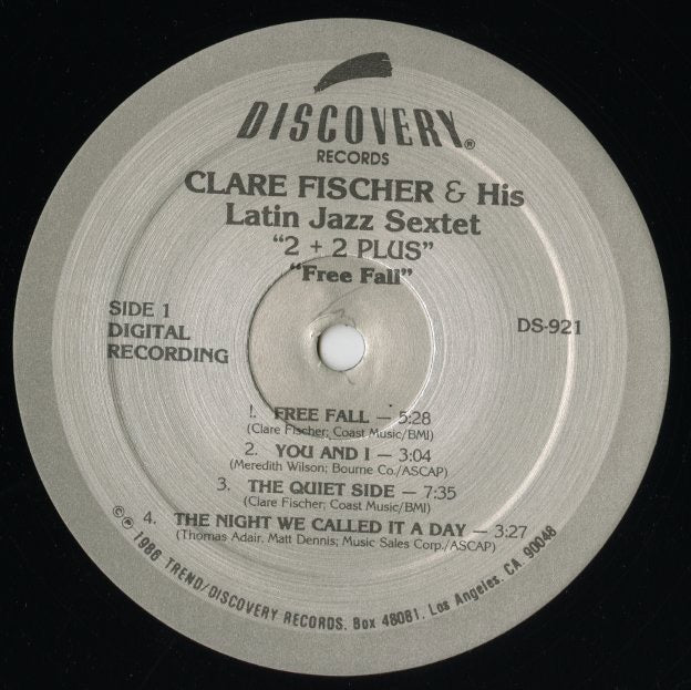 Clare Fischer & His Latin Jazz Sextet / クレア・フィッシャー / Free Fall (DS-921)