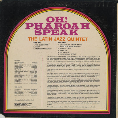 The Latin Jazz Quintet / ラテン・ジャズ・クインテット / Oh! Pharoah Speak (TLP-8008)