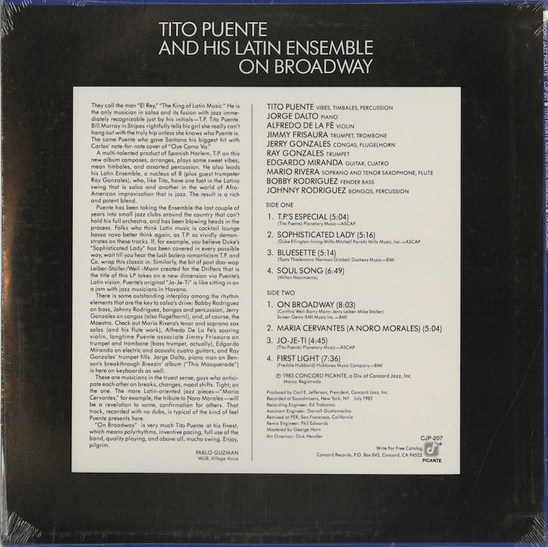 Tito Puente / ティト・プエンテ / On Broadway (CJP-207)