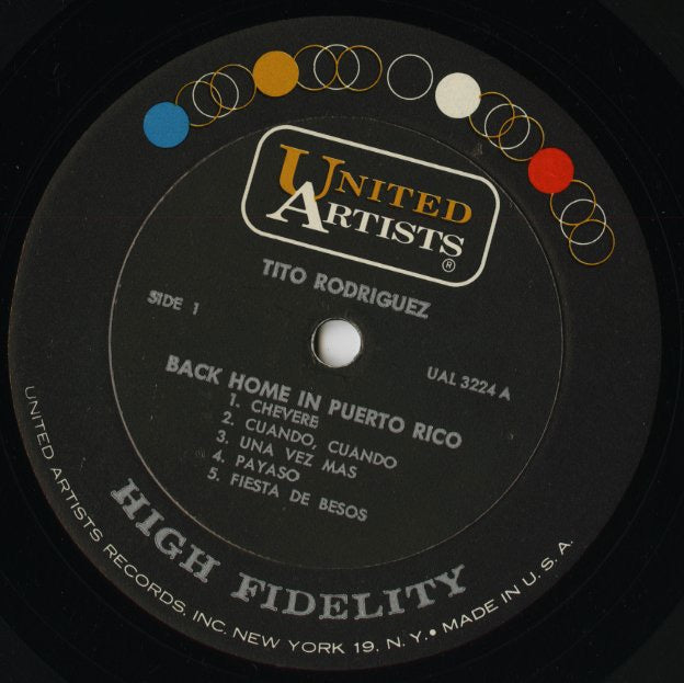 Tito Rodriguez And His Orchestra / ティト・ロドリゲス / Back Home In Puerto Rico (UAL 3224)